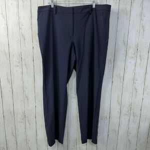 Talbots Windsor Women's Dress Pants Navy Blue Career Slacks Size 18W